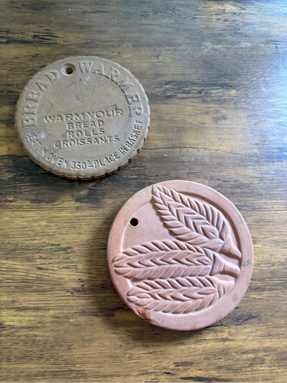 Clay Bread Warmer Set - Terracotta Bread Warming Disks